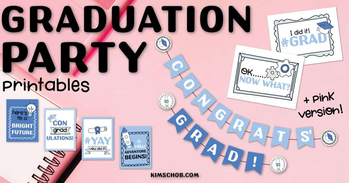 Printable Graduation Cards &amp; Tags (Free Print and Download) - Kim Schob