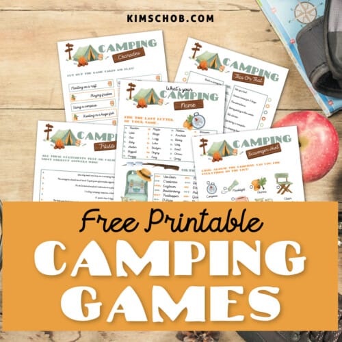 Camping Printable Game Set - Kim Schob