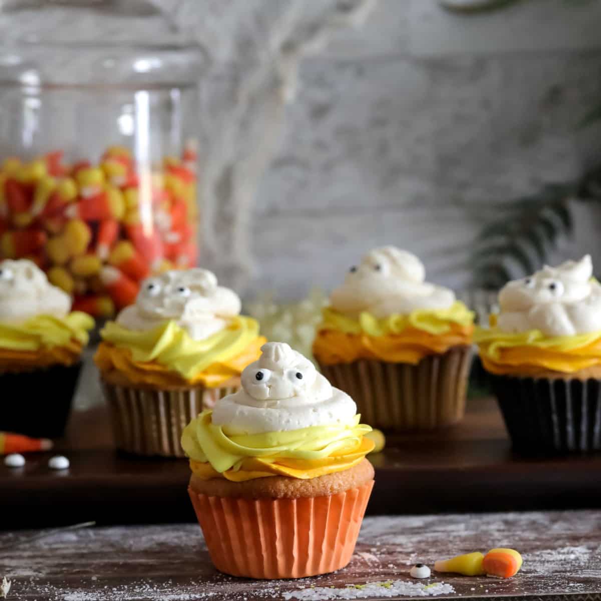 Easy Candy Corn Cupcakes for Treats