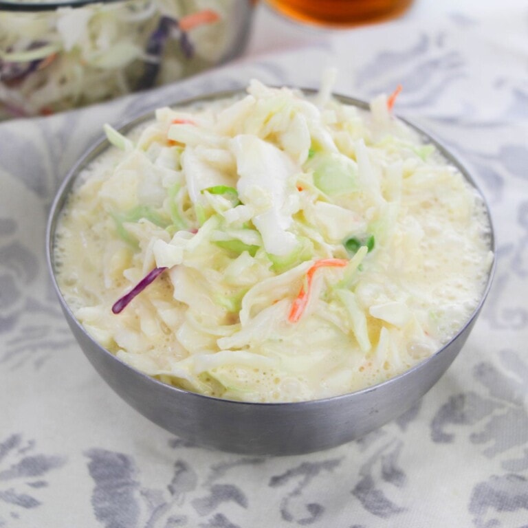 Bowl of Copycat Chick-fil-a Coleslaw.