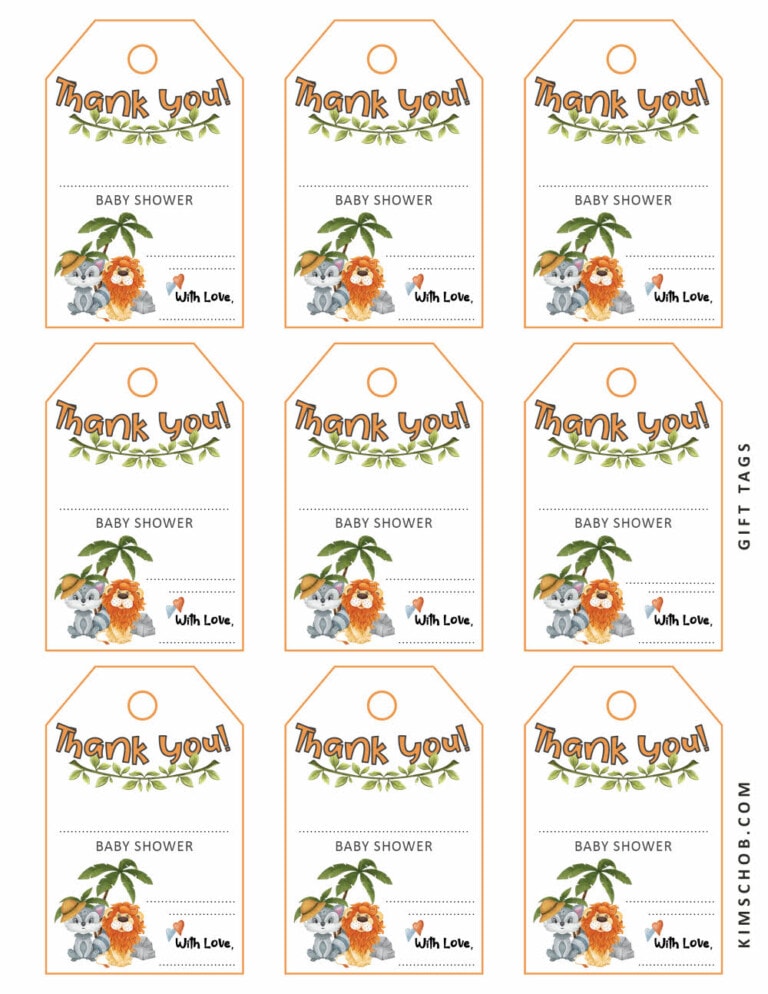 Safari Baby Shower Theme Ideas (Free Printable!) - Kim Schob