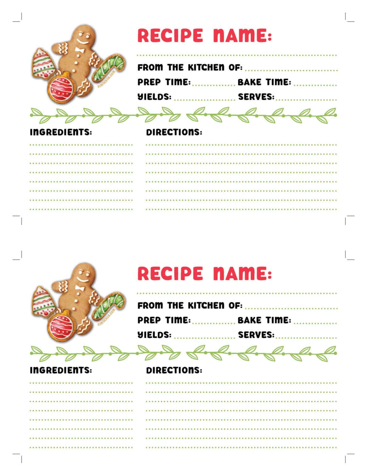 Christmas Cookie Exchange Printable Party Pack - Kim Schob
