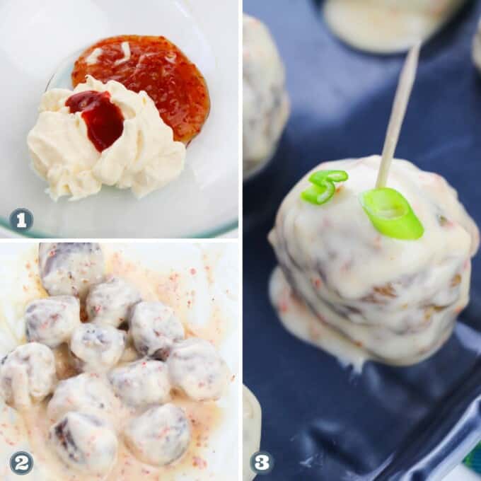 Meatball Party Appetizer: Easy Sweet & Spicy Bang Bang Meatballs - Kim ...