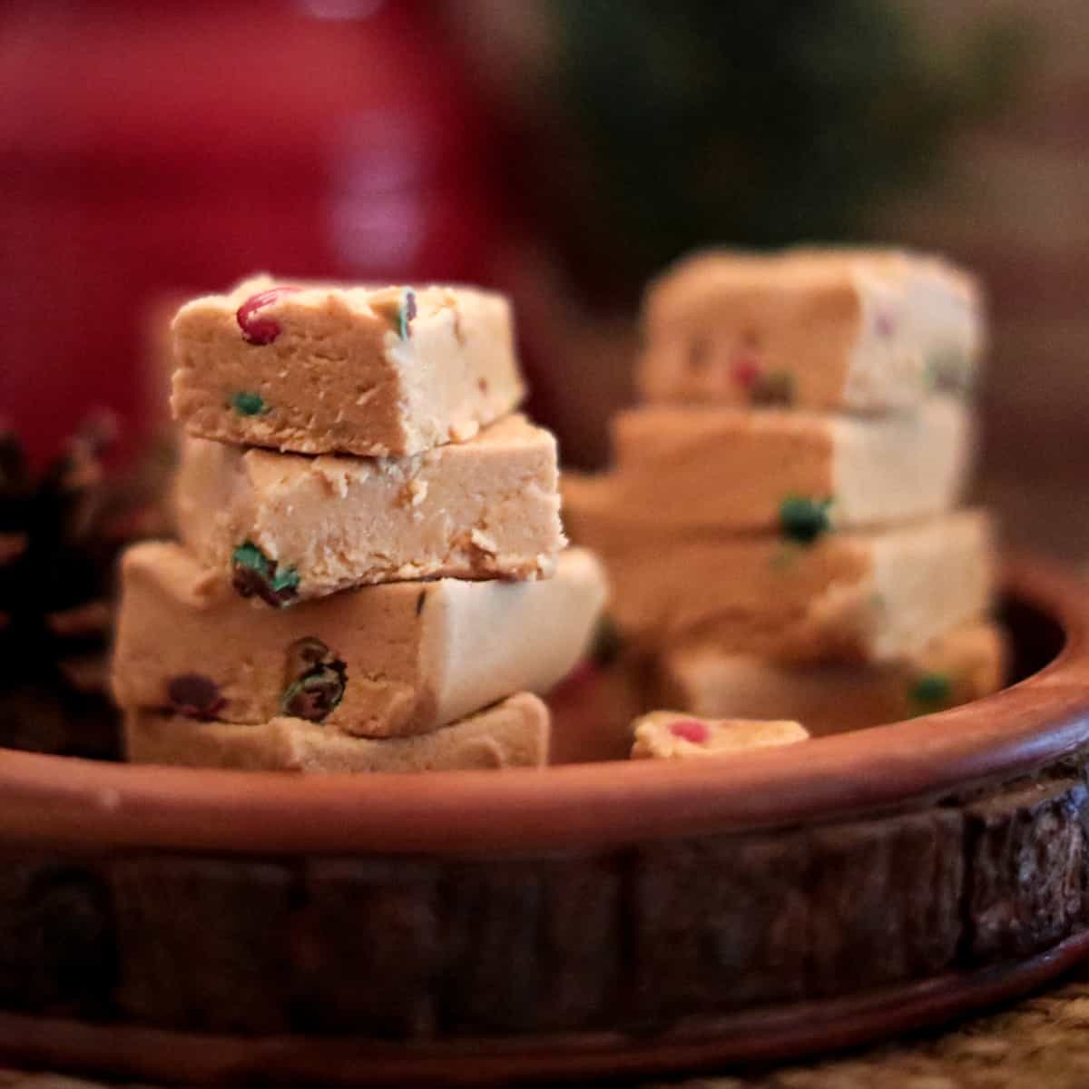 Stacks of Peanut Butter Fudge.