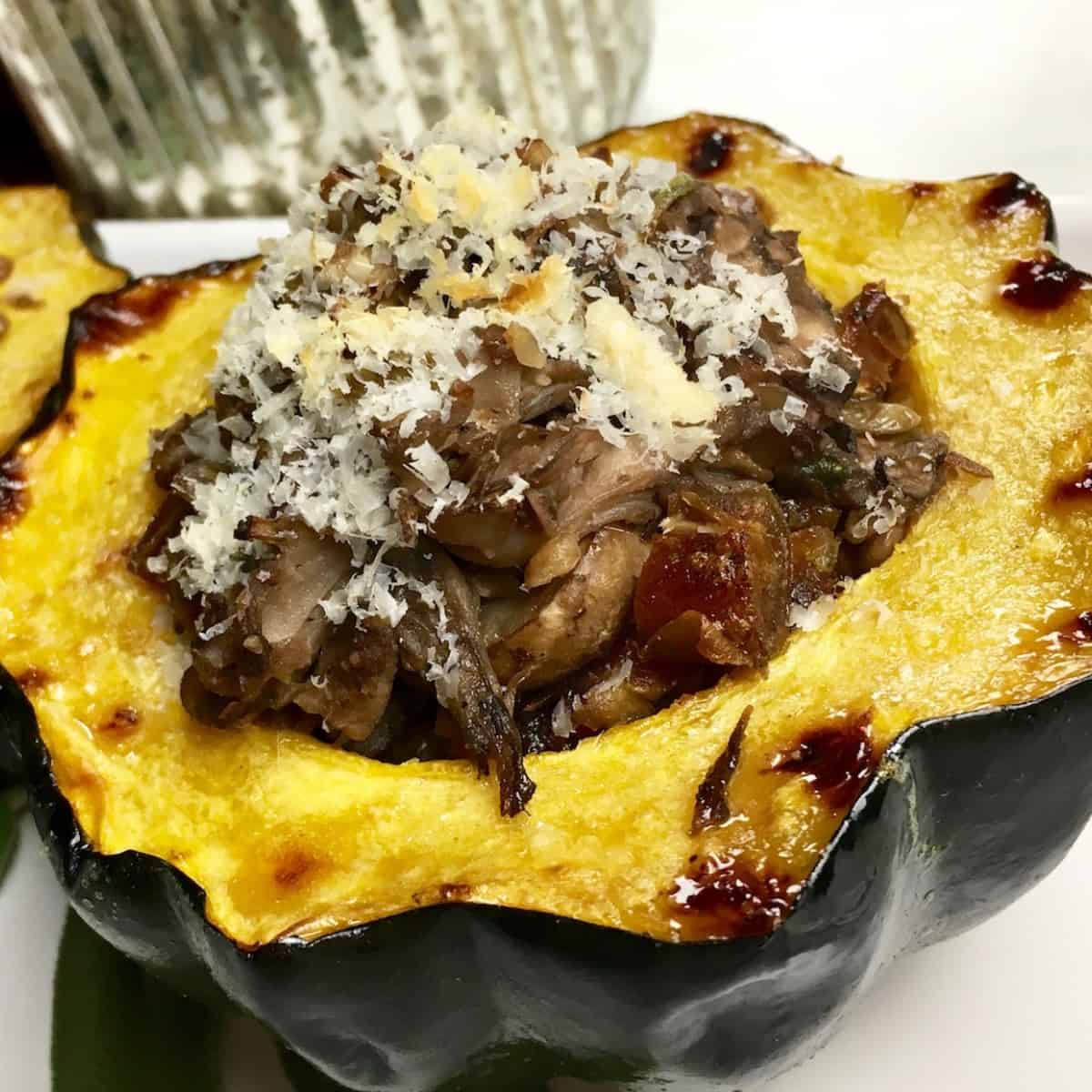 Stuffed Acorn Squash Recipe With Mushroom And Pancetta
