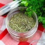 Small jar of Italian Seasoning.