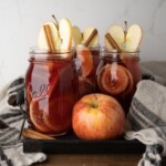 Mason jars of Apple Shine Sangria.