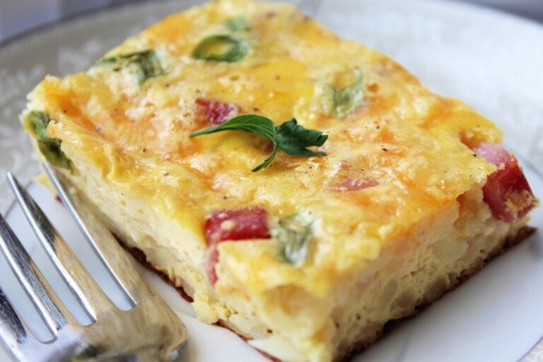 Farmers Market Ham & Egg Breakfast Casserole (No Bread!) - Kim Schob