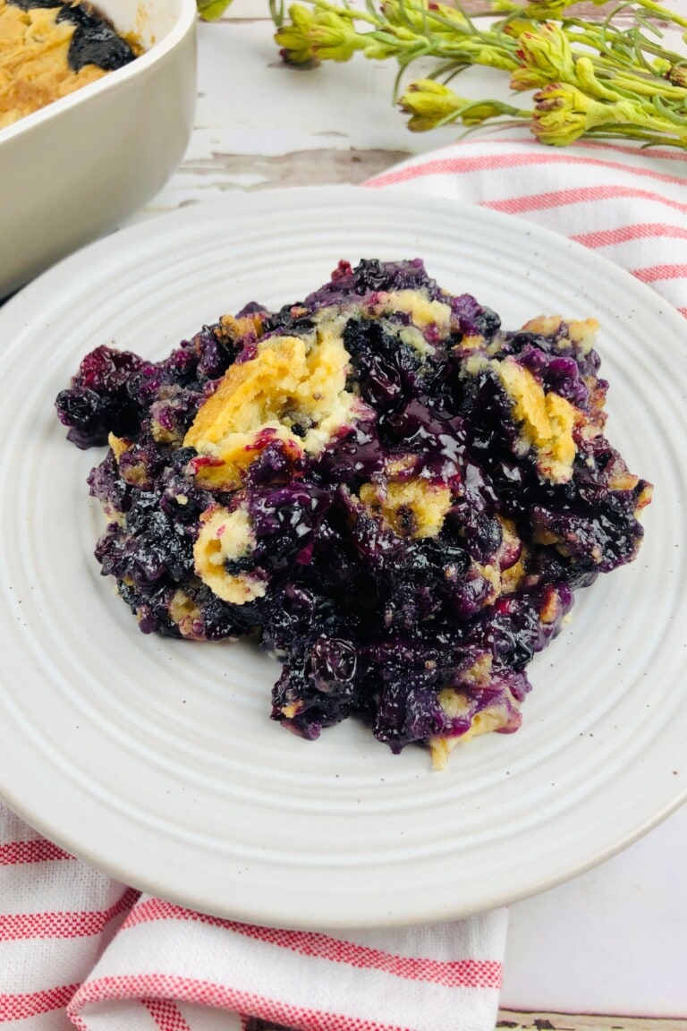 Easy Blueberry Dump Cake - Kim Schob