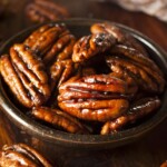 A small bowl of Candied Pecans.