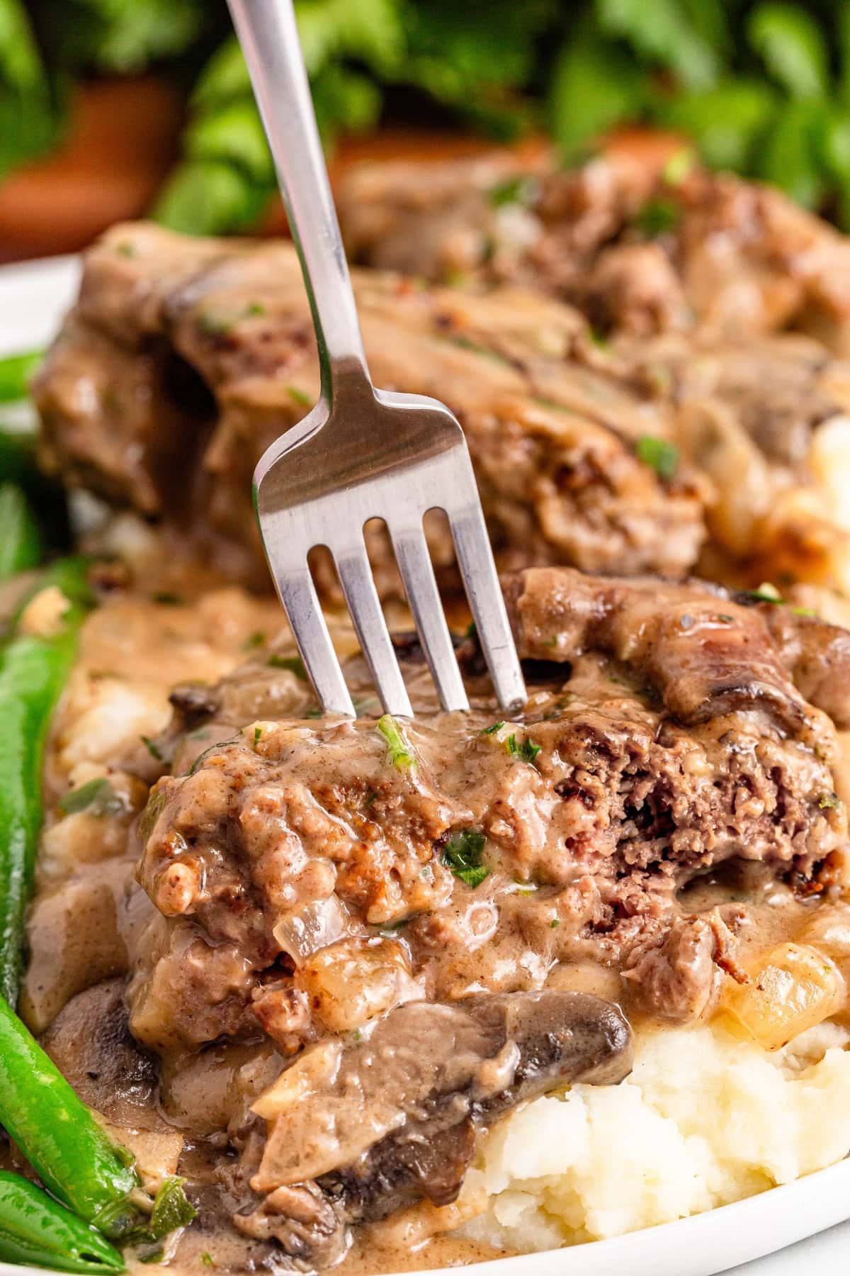 Hamburger steak with