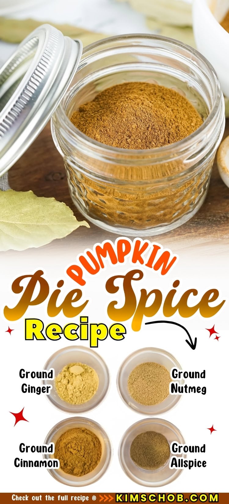 Pumpkin pie spice mix in an airtight container.