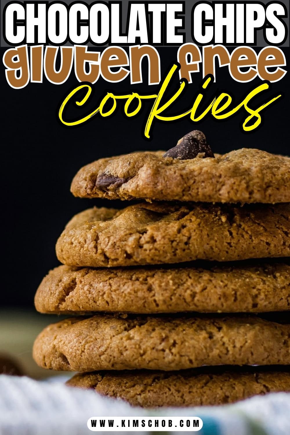 A pile of chocolate chip cookies.