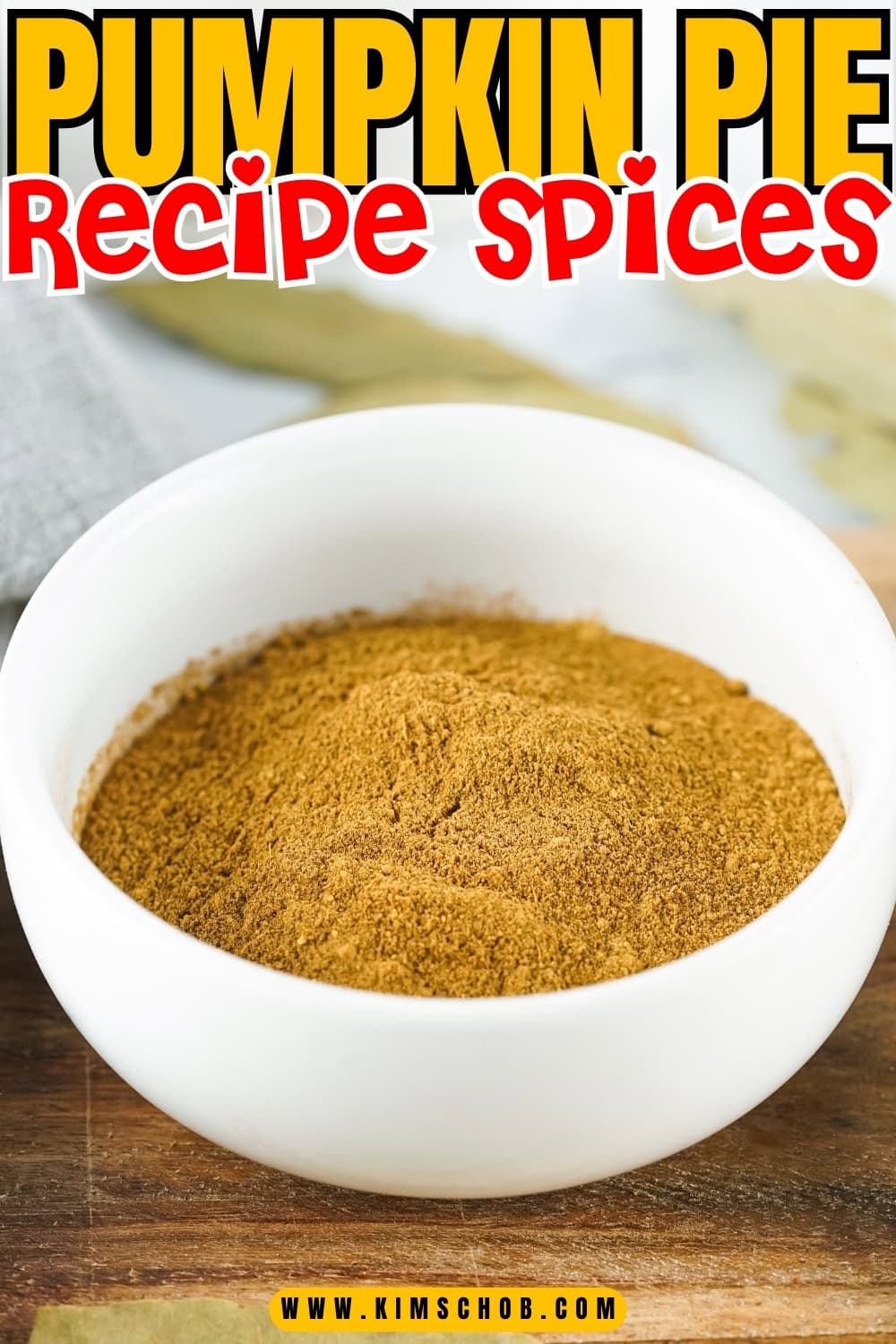 A white bowl of pumpkin pie spice mix.