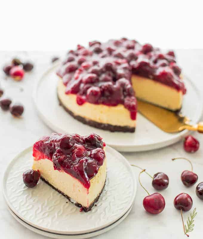 Black Forest Cheesecake Homemade Cherry Topping.
