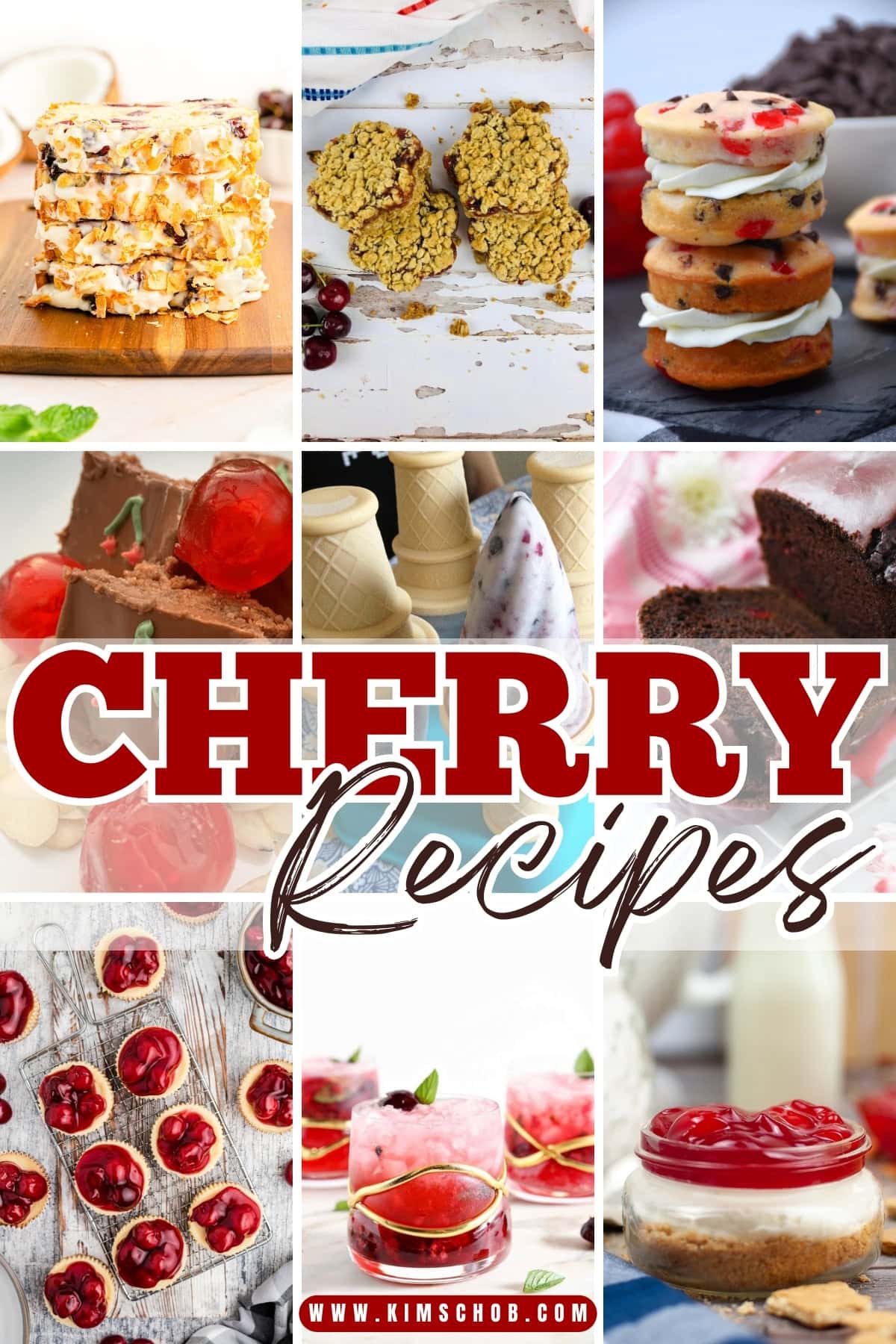 Collage of cherry recipes.