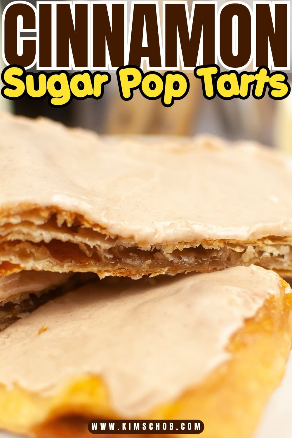 Brown sugar pop tarts drizzled with cinnamon icing.