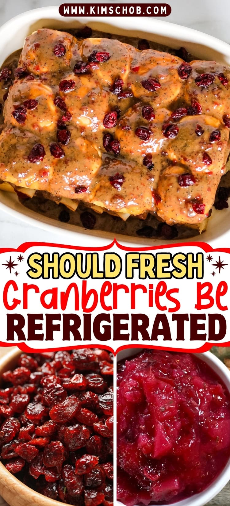 Various cranberry dishes.