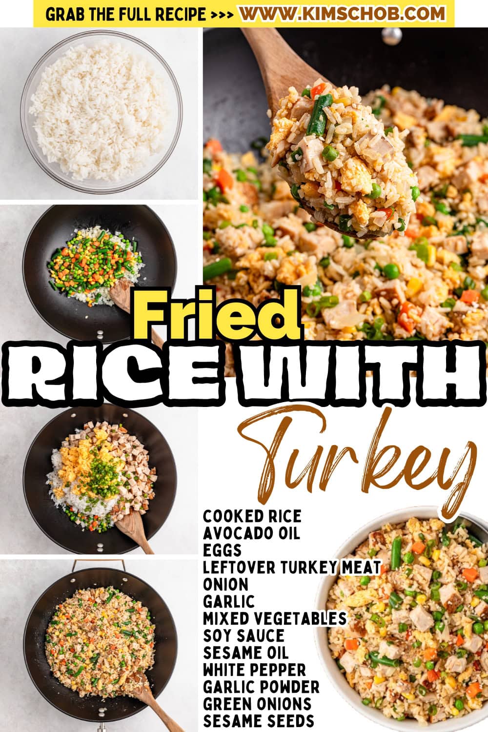 Fried rice with turkey.