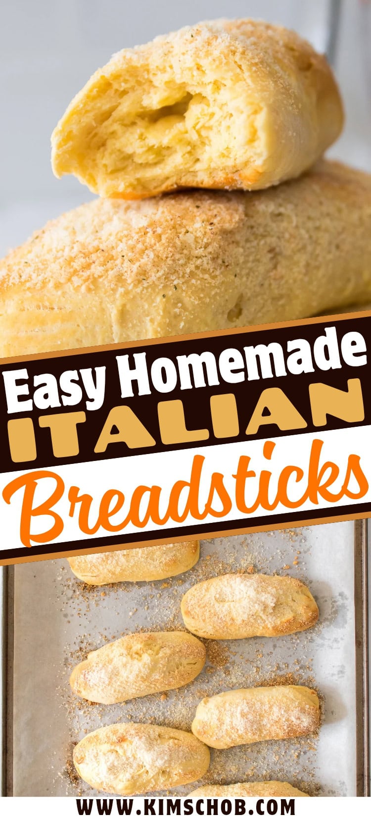 Italian breadsticks on a baking sheet.