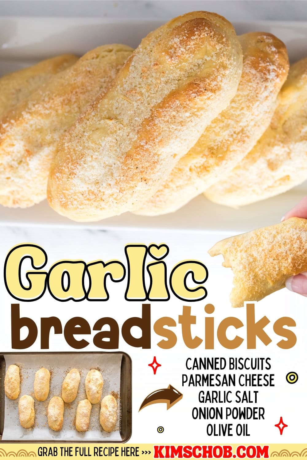 Plate of garlic breadsticks.