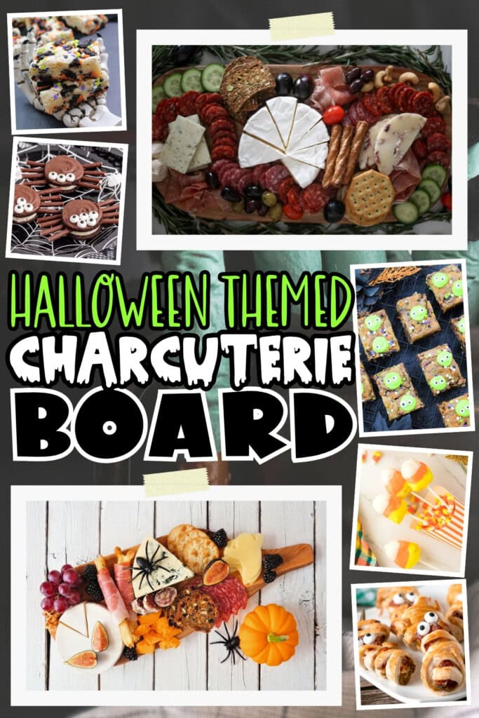 Halloween-themed charcuterie boards and spooky treats.