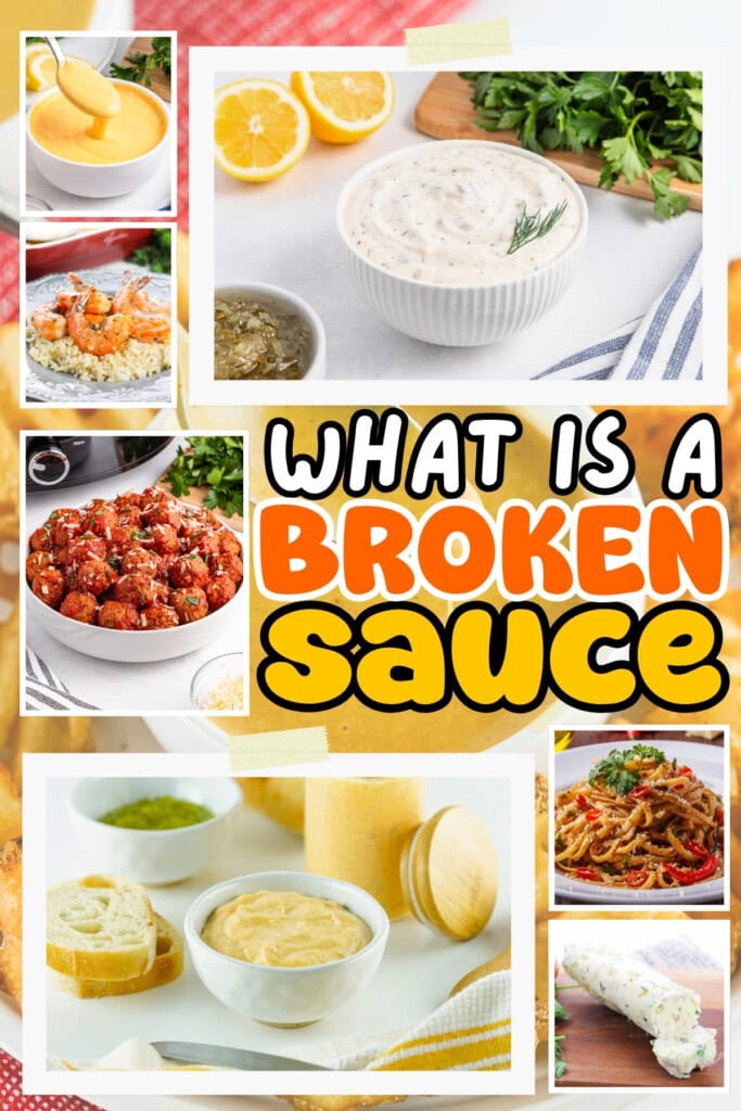 Various sauces and dishes.