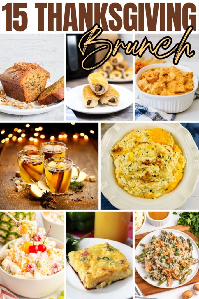 Brunch dishes and drinks.
