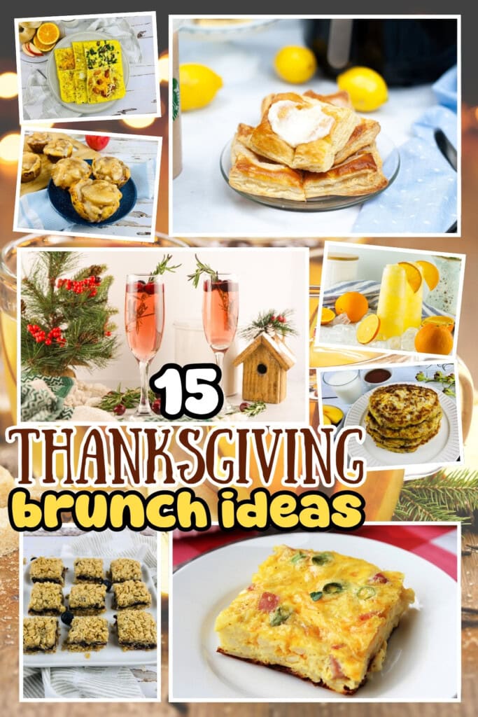 Thanksgiving brunch dishes.