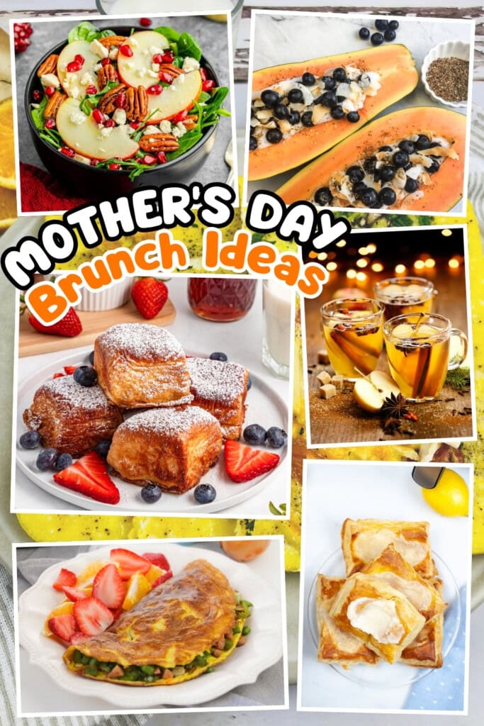 Colorful brunch dishes and drinks for Mother’s Day.