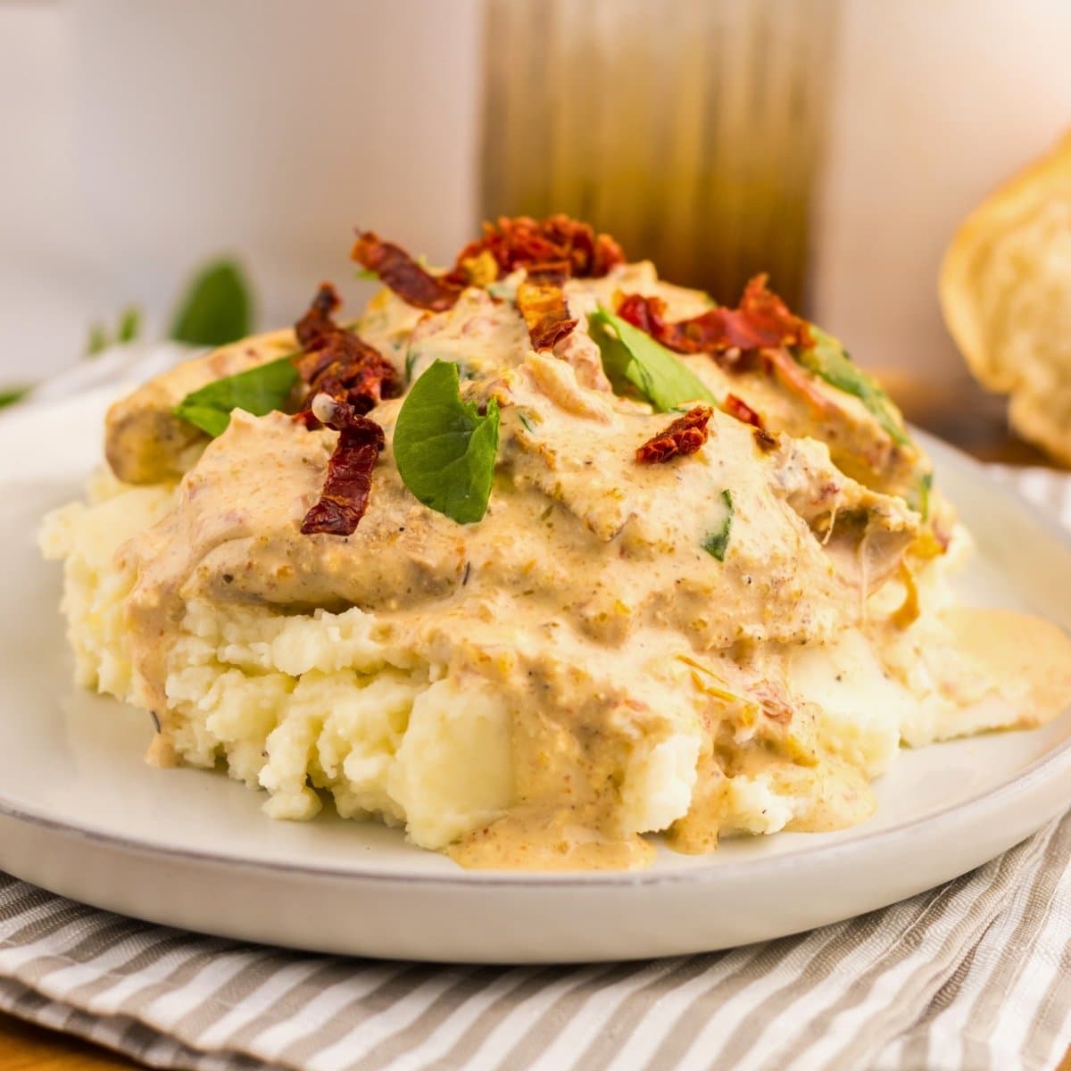 Slow Cooker Tuscan Chicken (Creamy Garlic Parmesan)