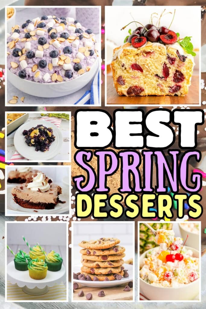 Colorful spring desserts.