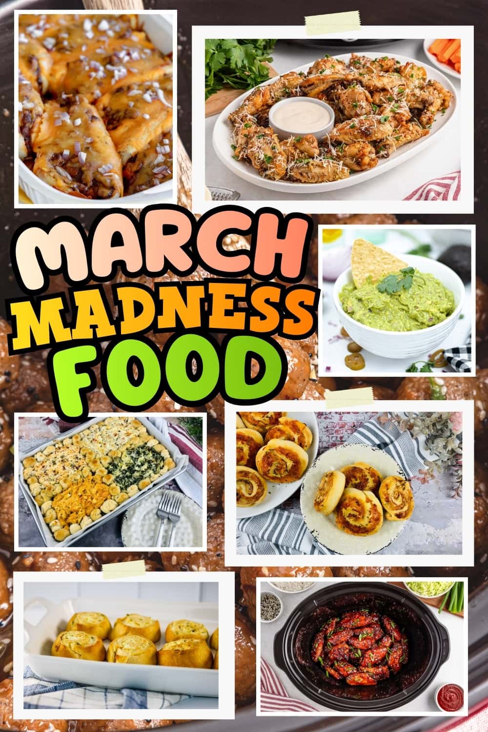 Various dishes for March Madness.