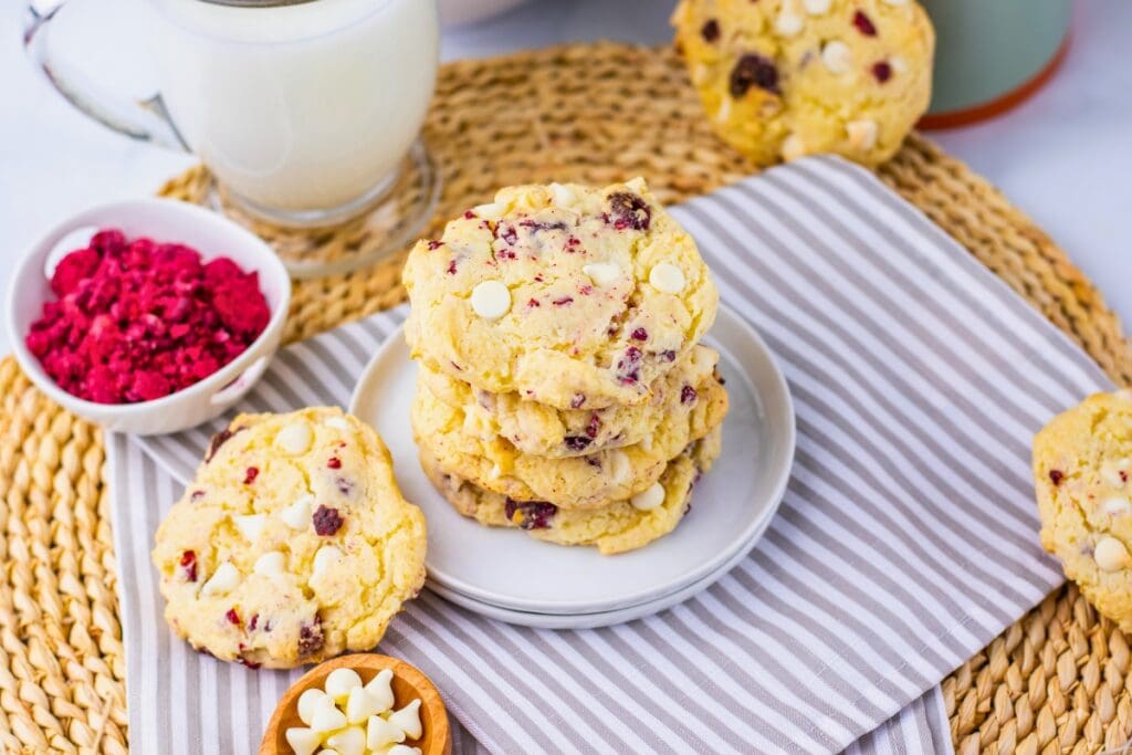 Copycat Subway Raspberry Cheesecake Cookies - Kim Schob