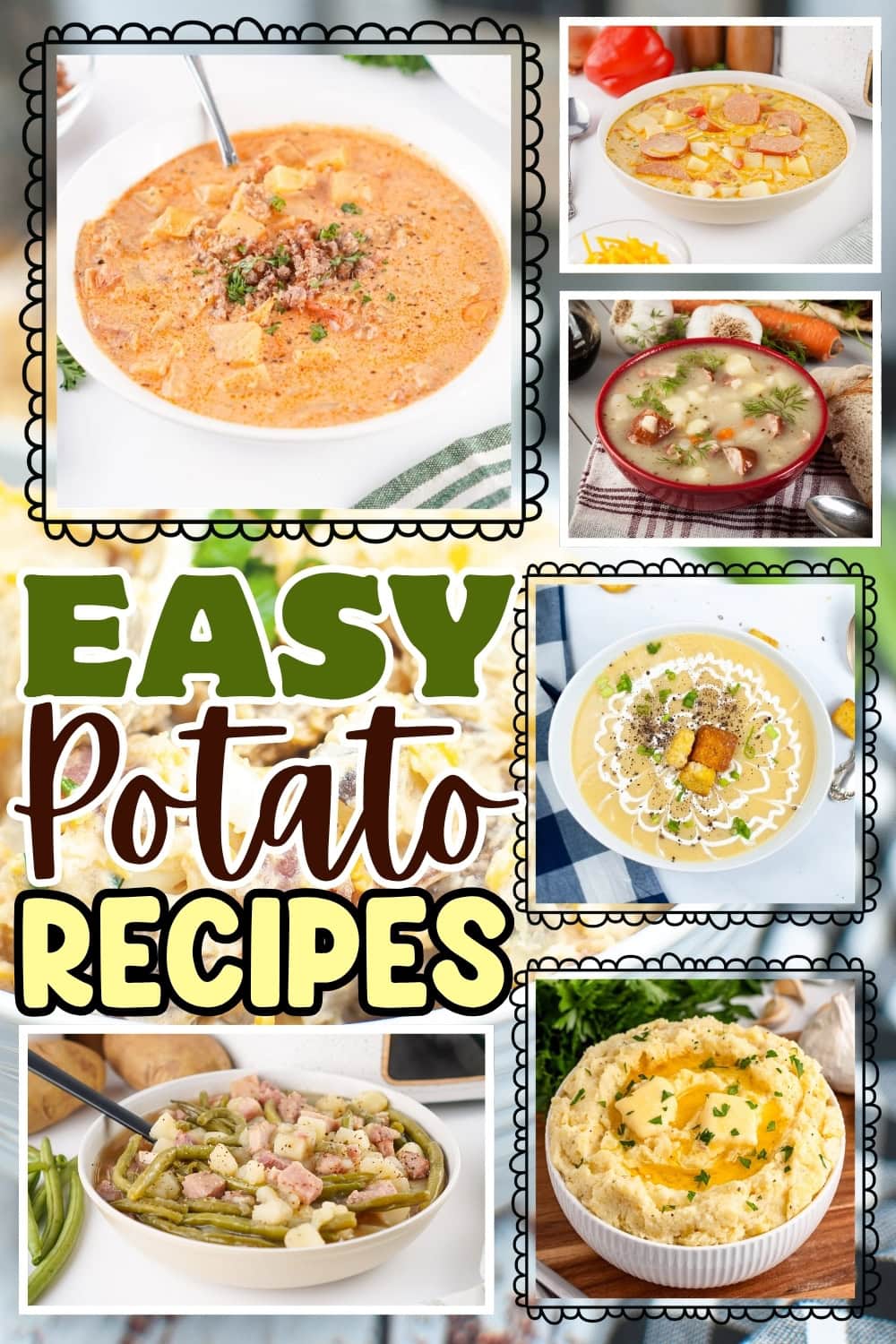 Various potato dishes.