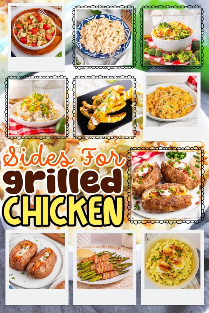 Various side dishes for grilled chicken.