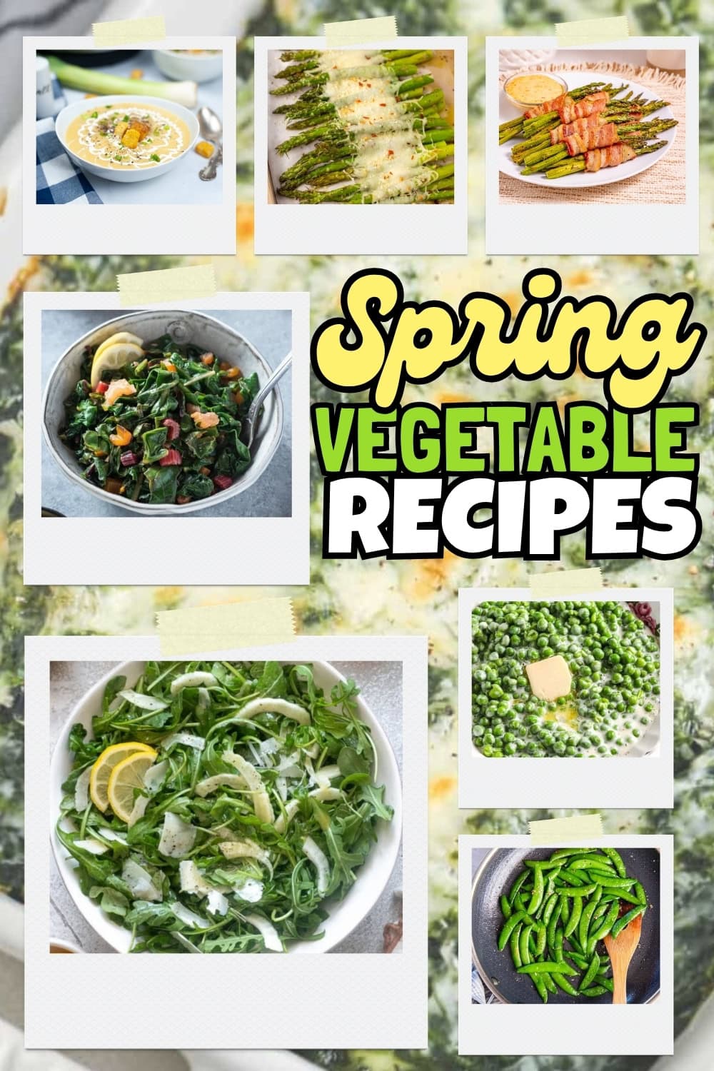 Spring vegetable dishes.