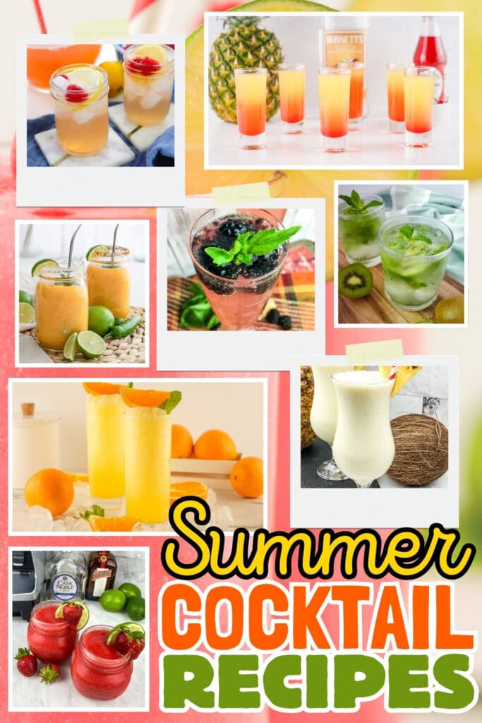 Colorful summer cocktails.