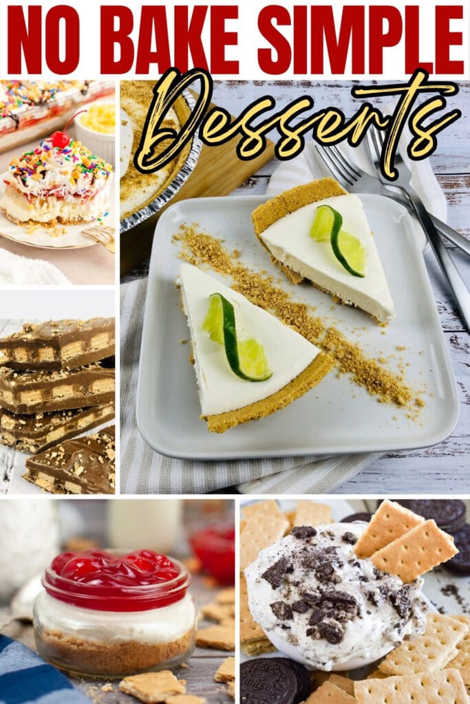 No-bake desserts, including pies, bars, and cheesecakes.