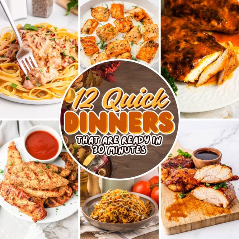 Six dinner dishes.