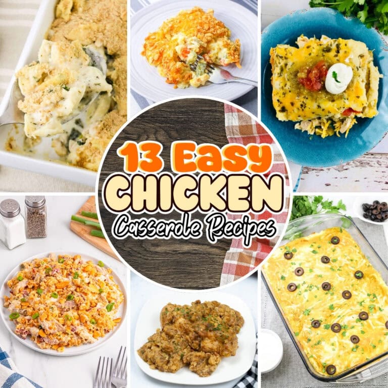 Six chicken casseroles.