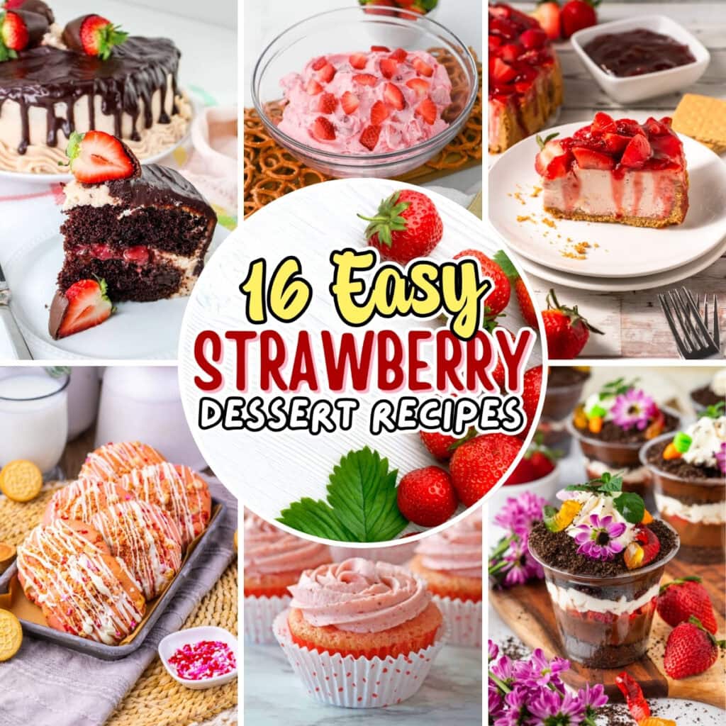 Strawberry Desserts: Cakes, mousse, cupcakes, and more treats.