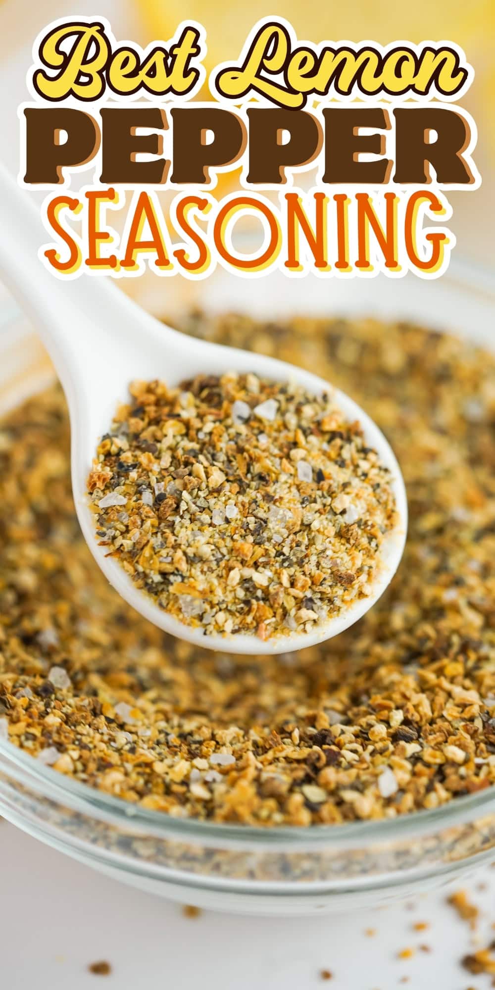 A bowl of Lemon Pepper Seasoning.
