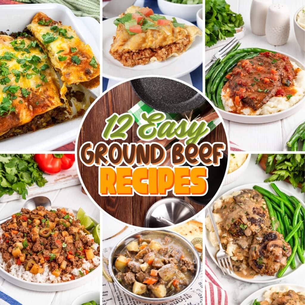 Various ground beef dishes.