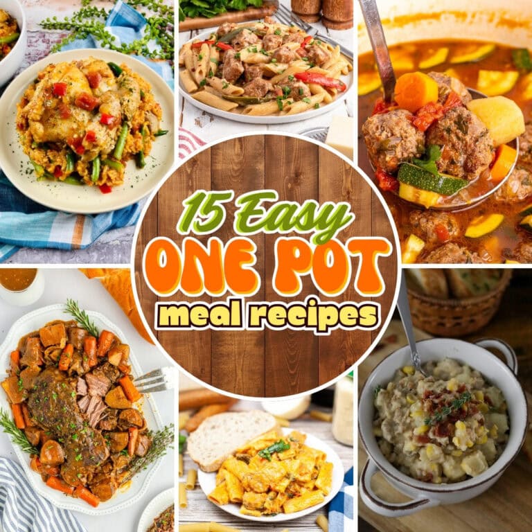 Various hearty one-pot meals.