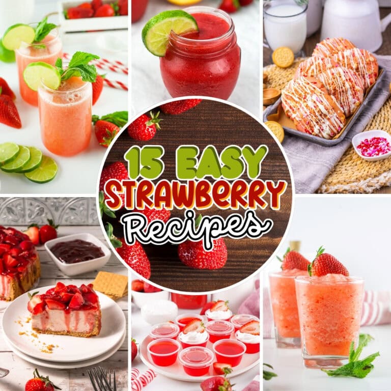 Strawberry drinks and desserts.