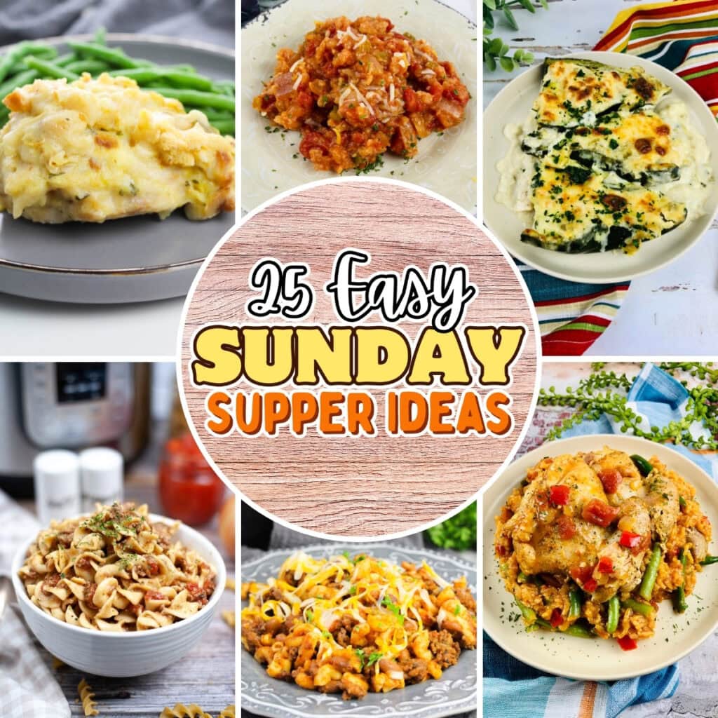 Six homemade meals.
