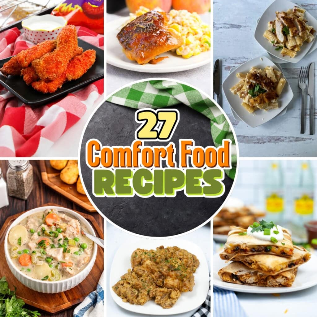 Various comfort foods.