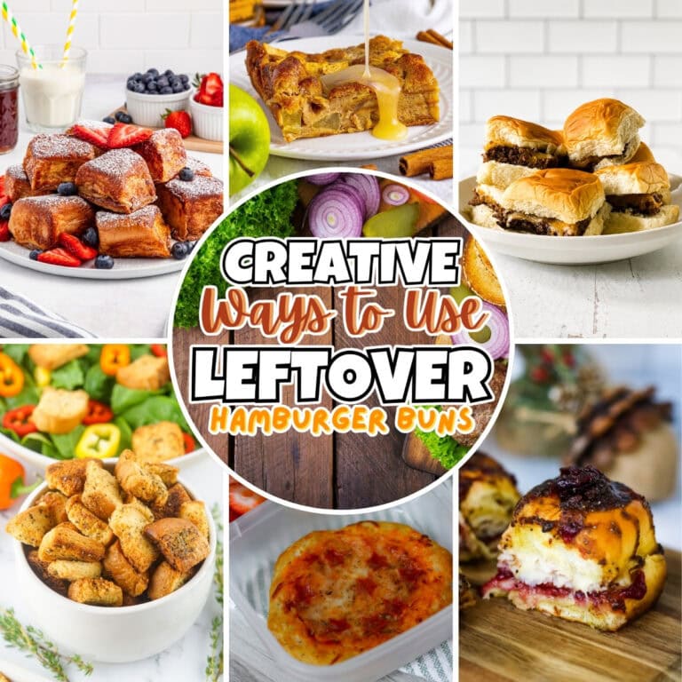 Six dishes made with leftover hamburger buns, such as sliders and French toast.