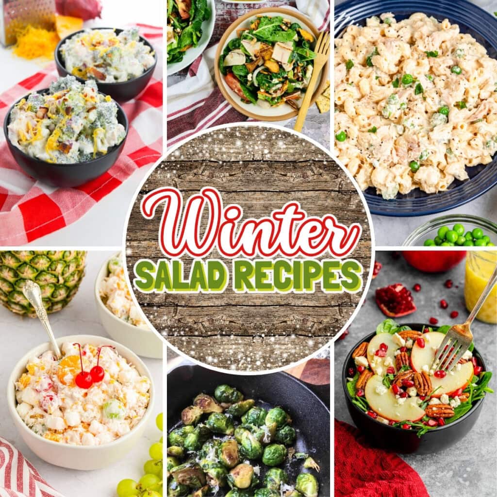 Various winter salads.